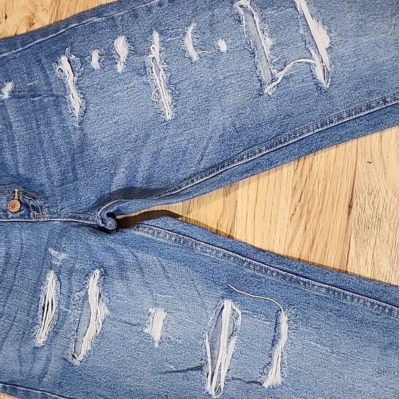 We The Free Women's Regular Distressed High Rise Blue Distressed Jeans Size 27 - Picture 5 of 8